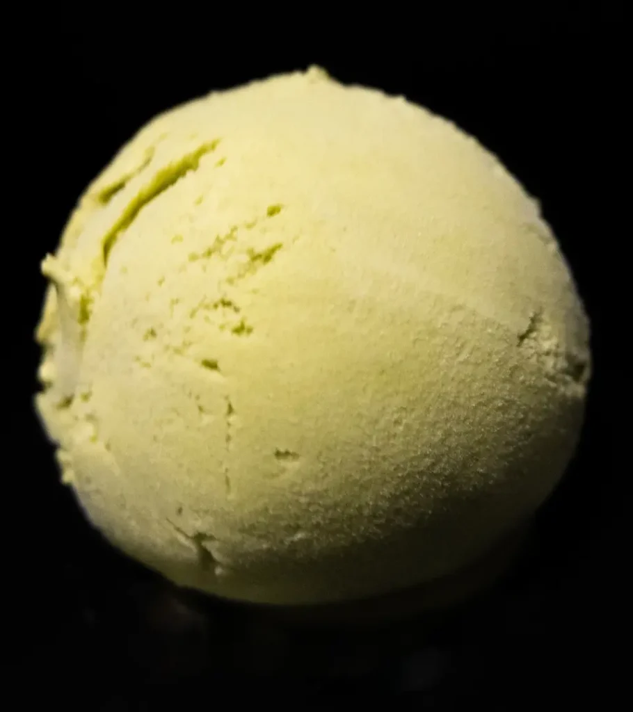 Passion fruit sorbet, ice Cream by Rossini ice Cream, manufacturer and wholesaler in Koh Samui, Thailand.